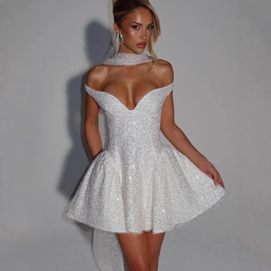Viorella Sparkle Mini Dress